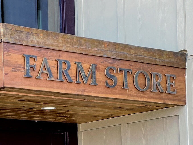 5" height  1/4" thick corten steen (natural sheet finish  will rust fully over time in exposure to the elements) (Corten steel will 'bleed' onto surfaces) PALATINO SEMI BOLD (FARM STORE) Includes 1 inch studs and spacers for mounting