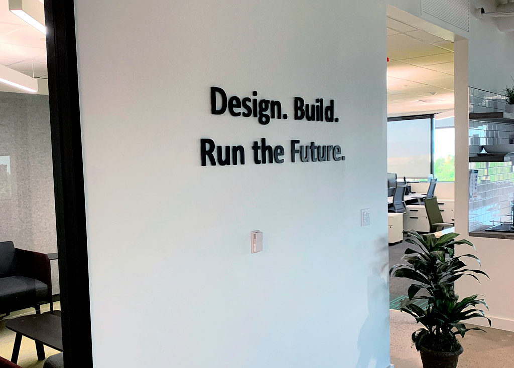 5" Height Cut Metal Letters Satin Black Finish 1/4" Thickness MOUNTING: Pin mounts with spacers Pattern included for mounting