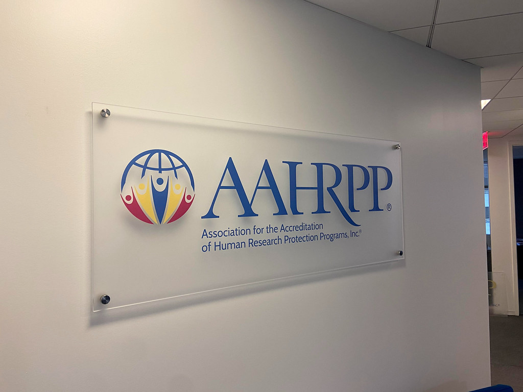 60" x 24" x 3/8" thick frosted acrylic panel sign with UV logo and lettering on face