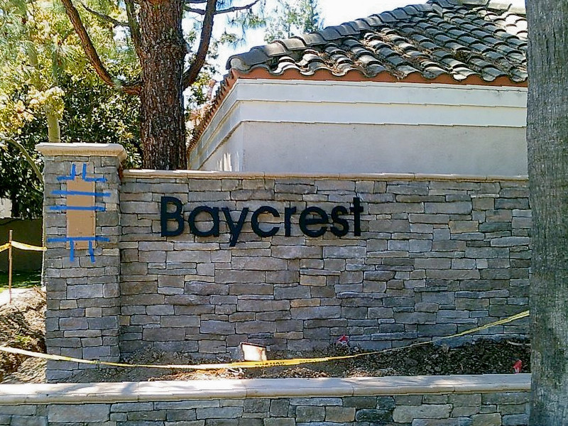 Baycrest Cast Bronze Dark Oxidized letters for stone monument sign