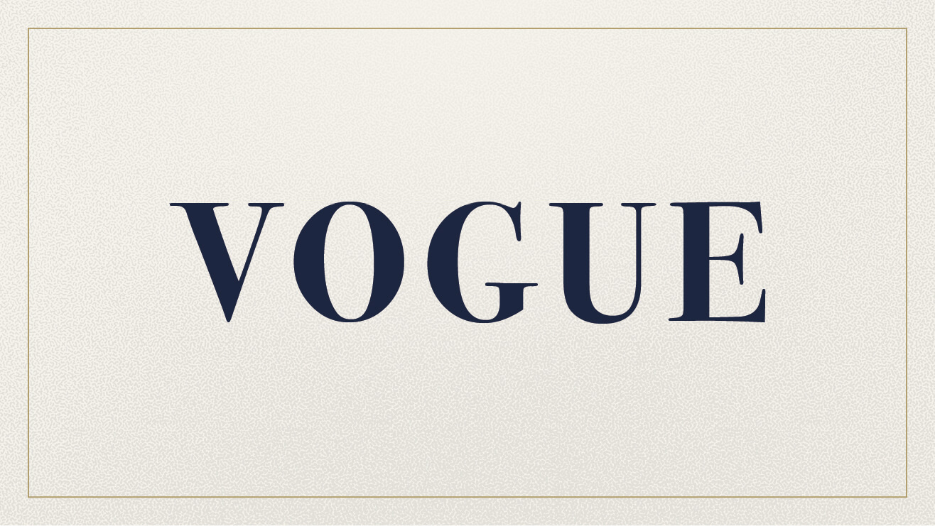 Example of Vogue logo, which uses Bodoni font.