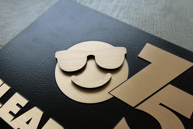 Bronze Plaque With Custom Raised Logo