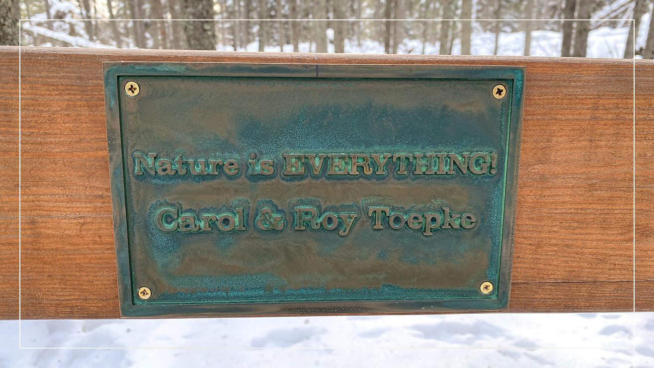 An example of a bronze plaque with natural patina.