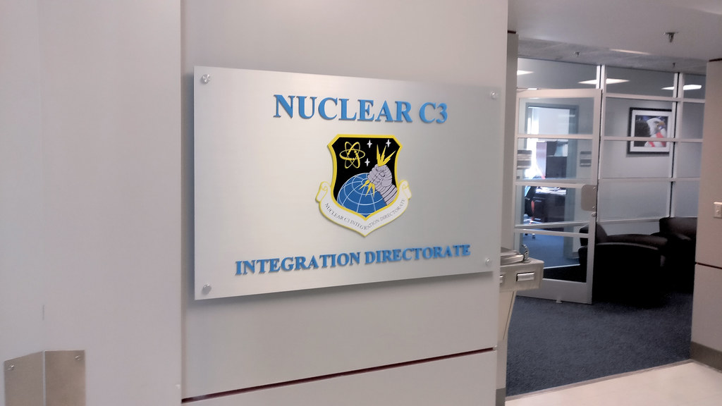 Brushed Aluminum Panel with Raised Aluminum Letters on Face