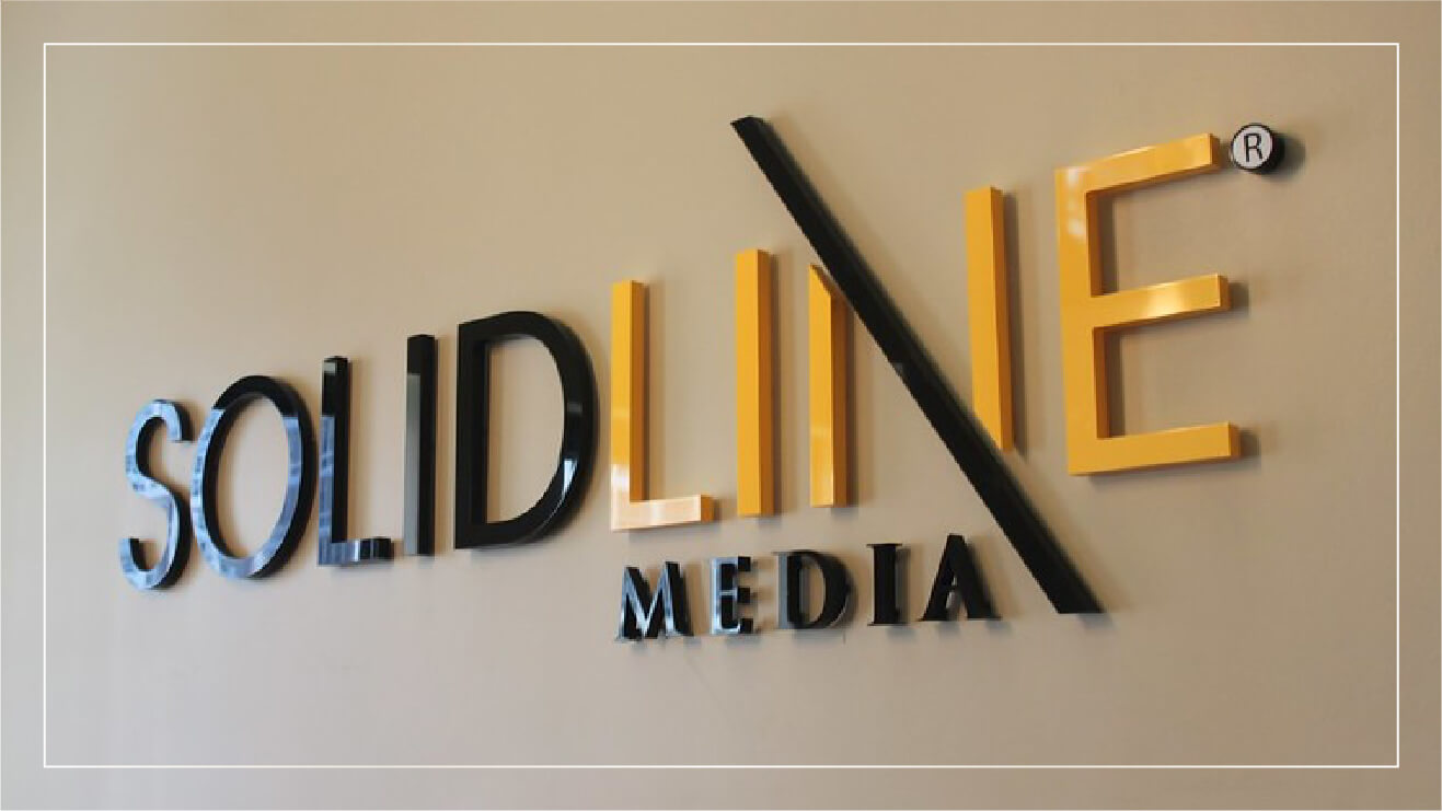 Example acrylic business sign.