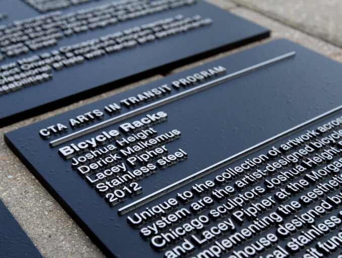 Cast Aluminum CTA arts program recognition plaques project