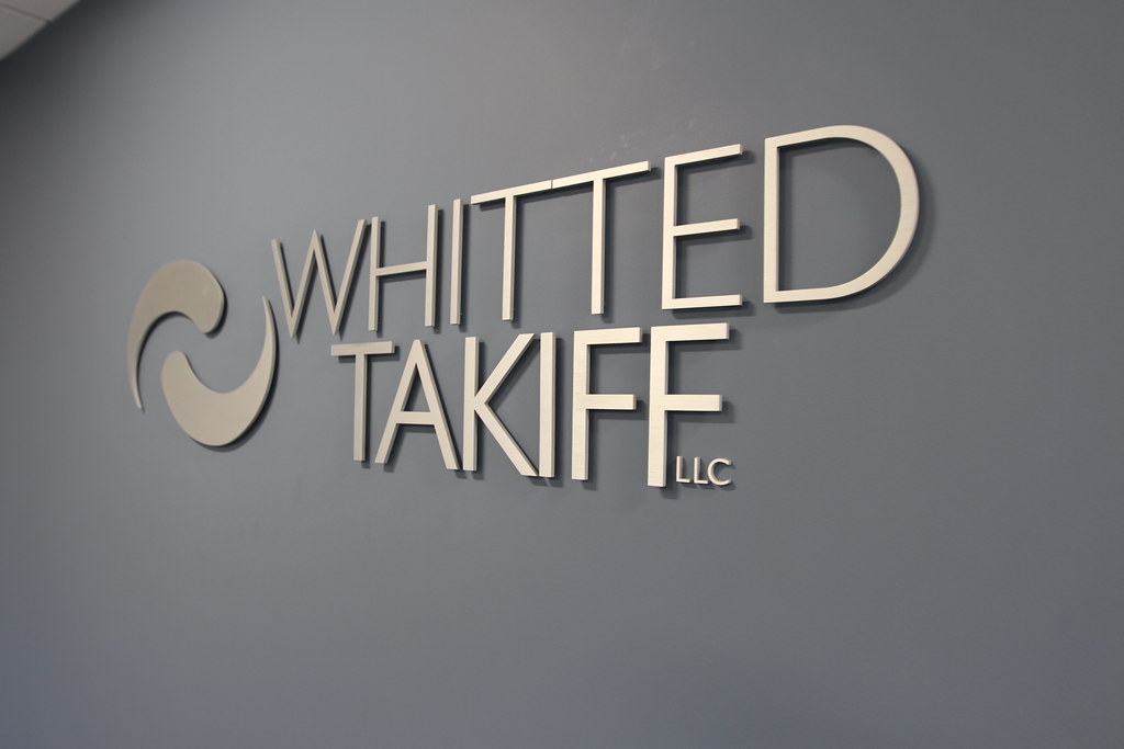 Cut aluminum interior logo sign