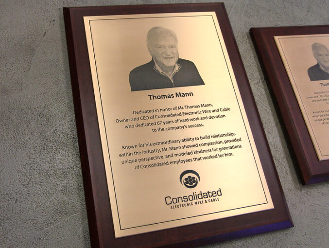 Etched Bronze Plaque