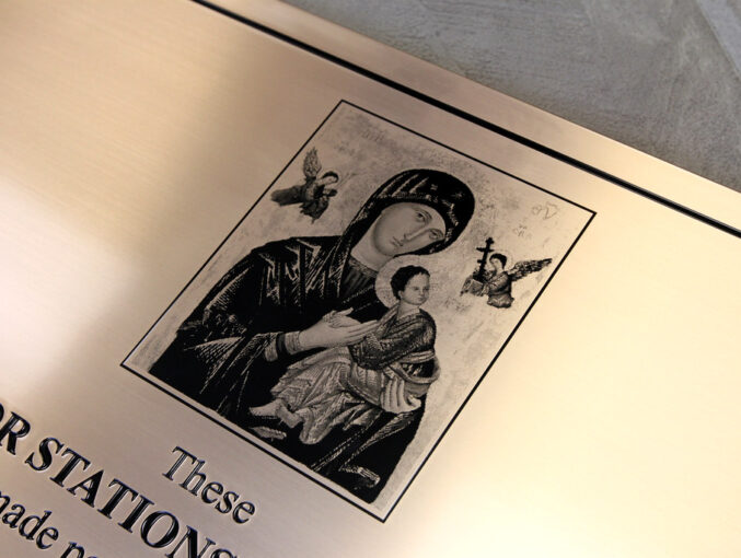 Etched Photo on Etched Bronze Plaque