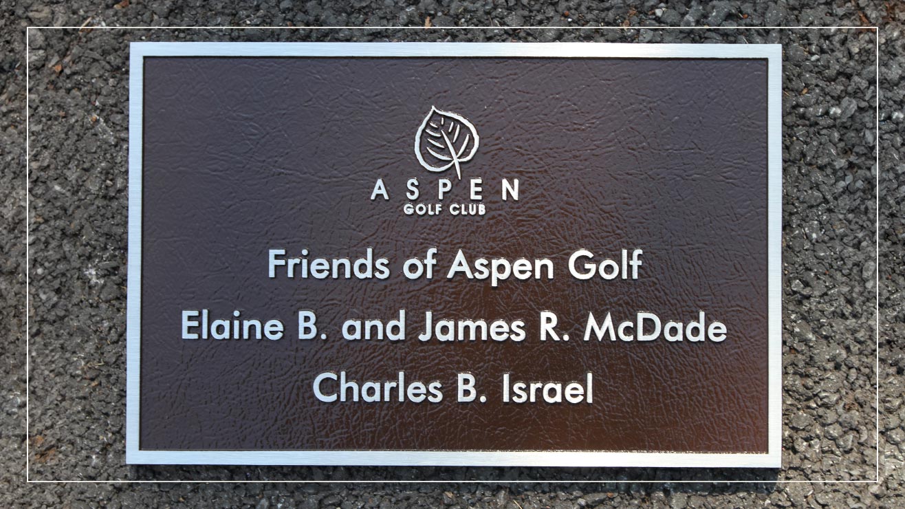 An example cast aluminum plaque from Impact Signs.
