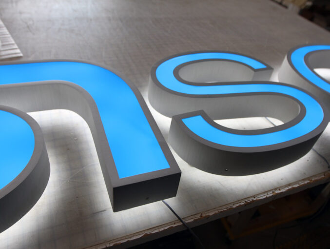 Face and BackLit Channel Letters for Interior Office logo sign