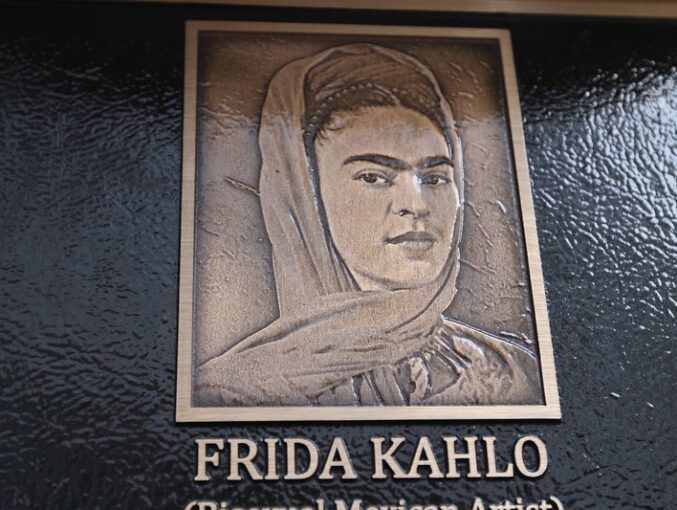 Frida Kahlo Photo Relief Bronze