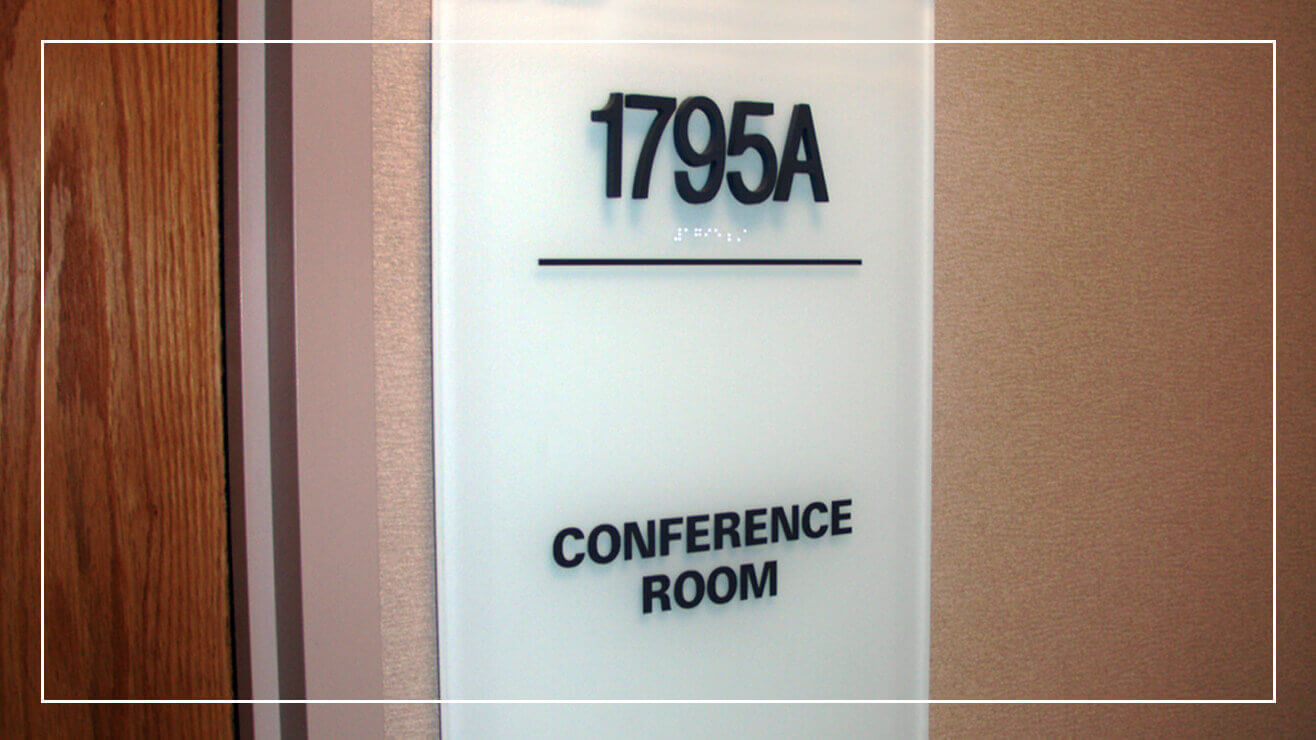 Example identification wayfinding sign.