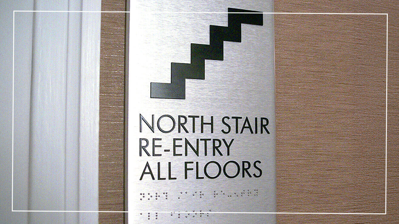 Example informational wayfinding sign.