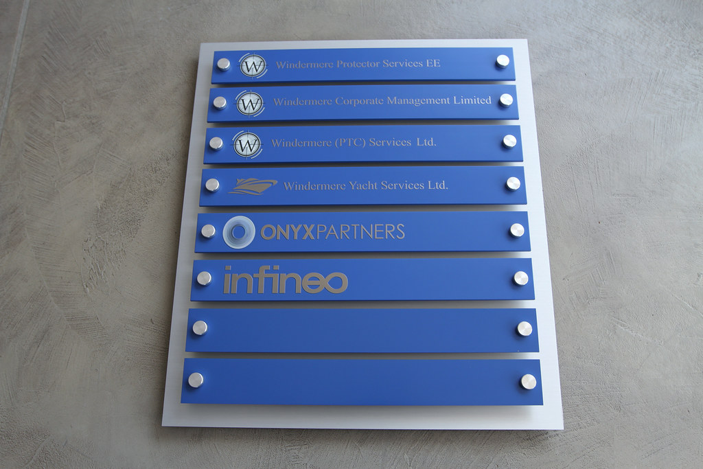 Metal Wayfinding / Directory Panel Sign