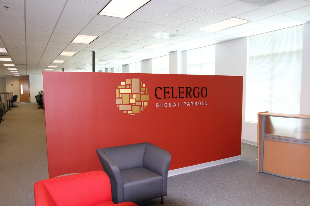 Multifinish cut metal logo sign for interior lobby display sign