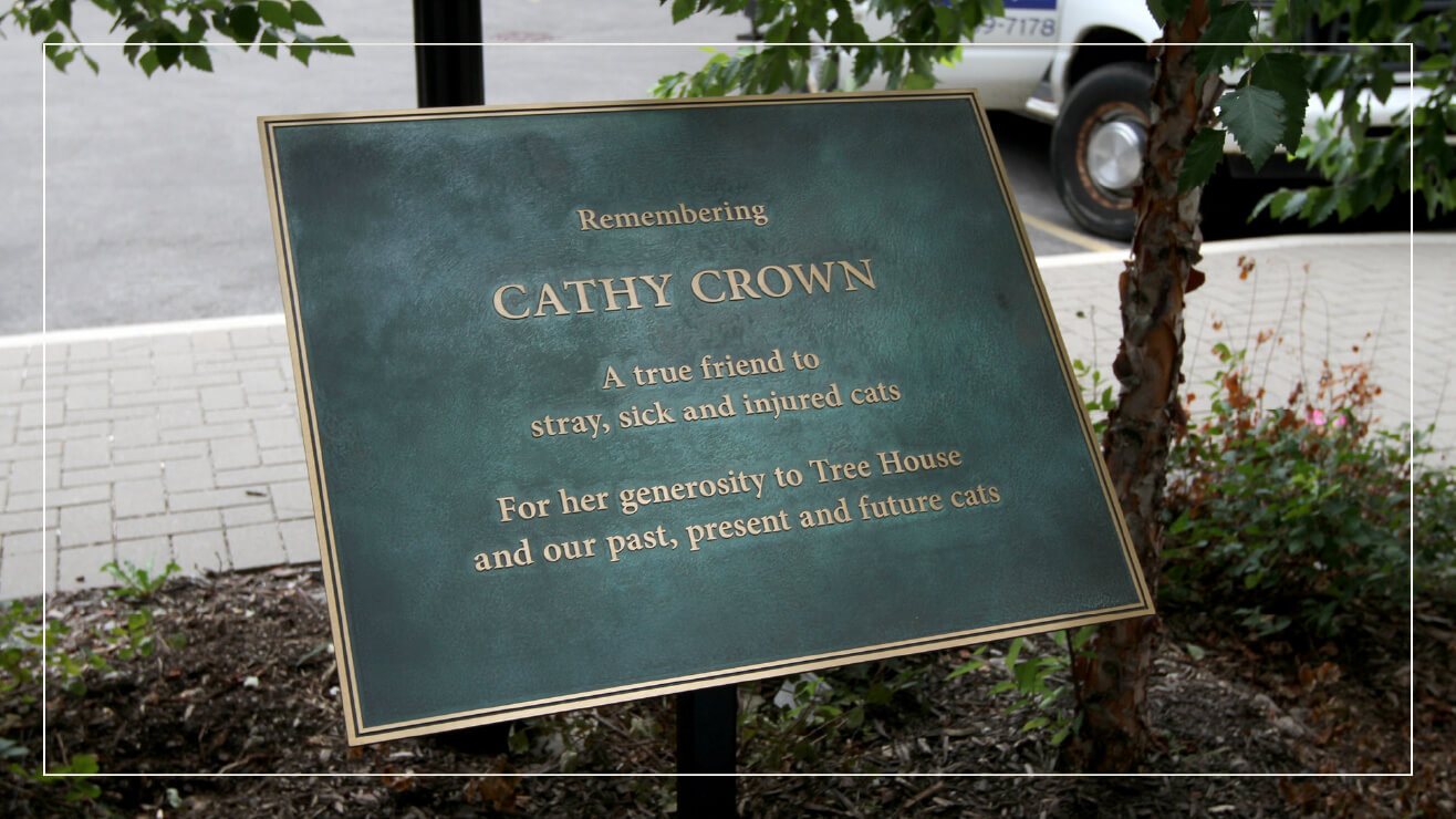 Example of a bronze memorial plaque with patina.