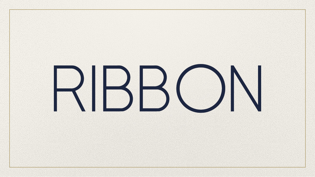 Example of the Ribbon font.