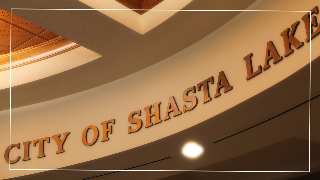 An example wayfinding sign in cast bronze letters.