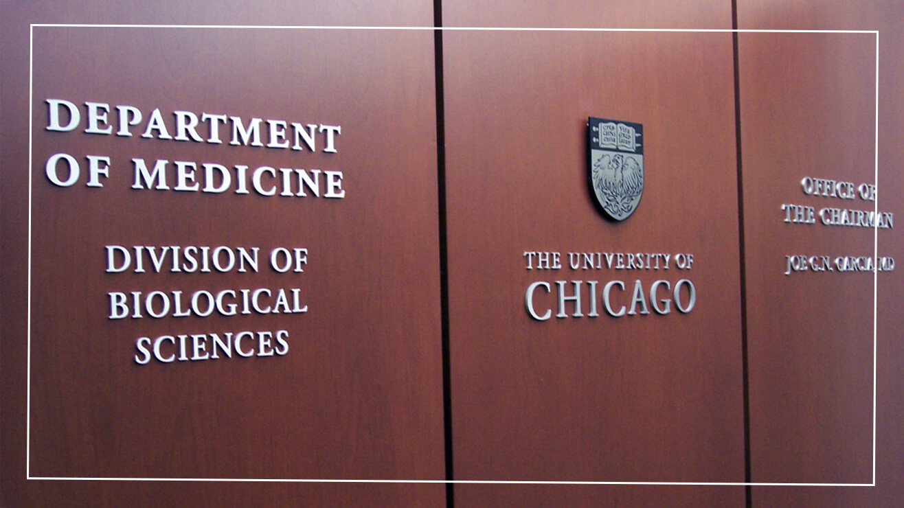 An example wayfinding sign using individual cut metal letters.