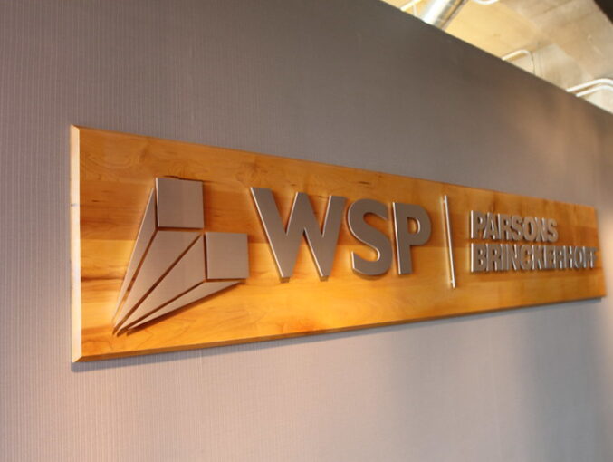 Wooden Panel Office Sign